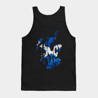 Scotland Typo Map Tank Top